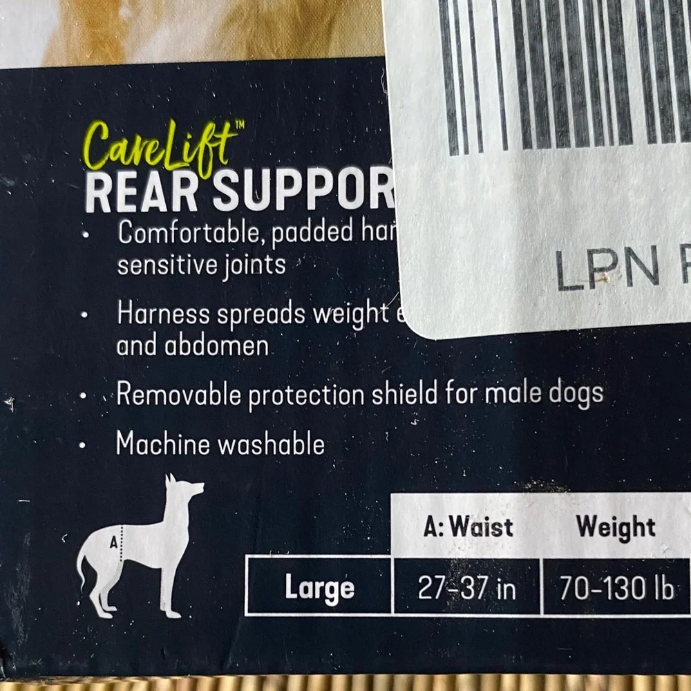 PetSafe Rear Support Harness - Black and White